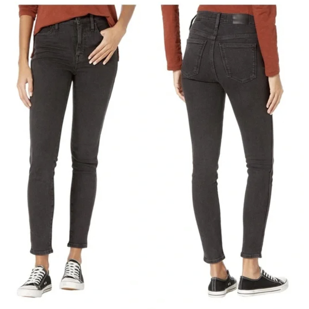 Madewell 10" High Riser, Skinny Skinny Black Wash Jeans, NWOT, 27